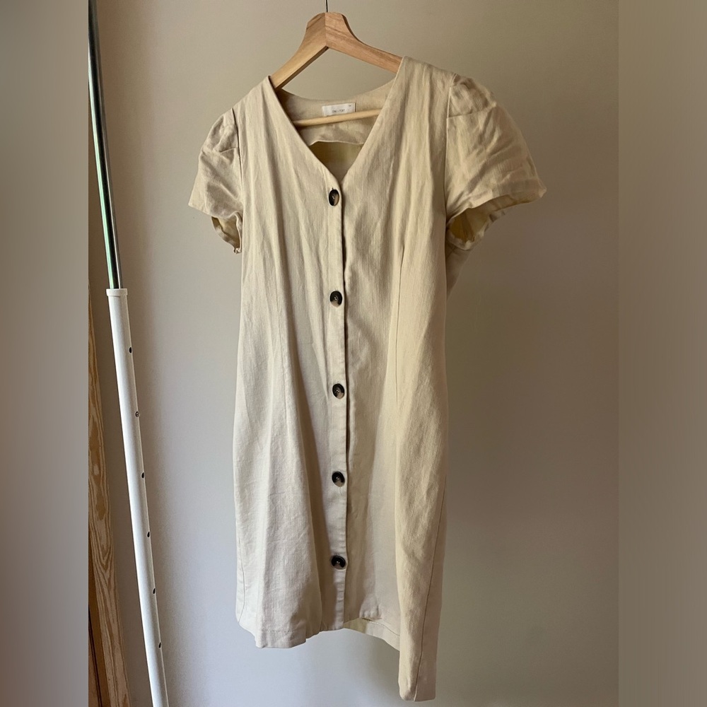 OAK + FORT button front mini dress